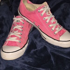 Converse Bubble Gum Pink and White Canvas Shoes Men 10.5 Or Woman's 12